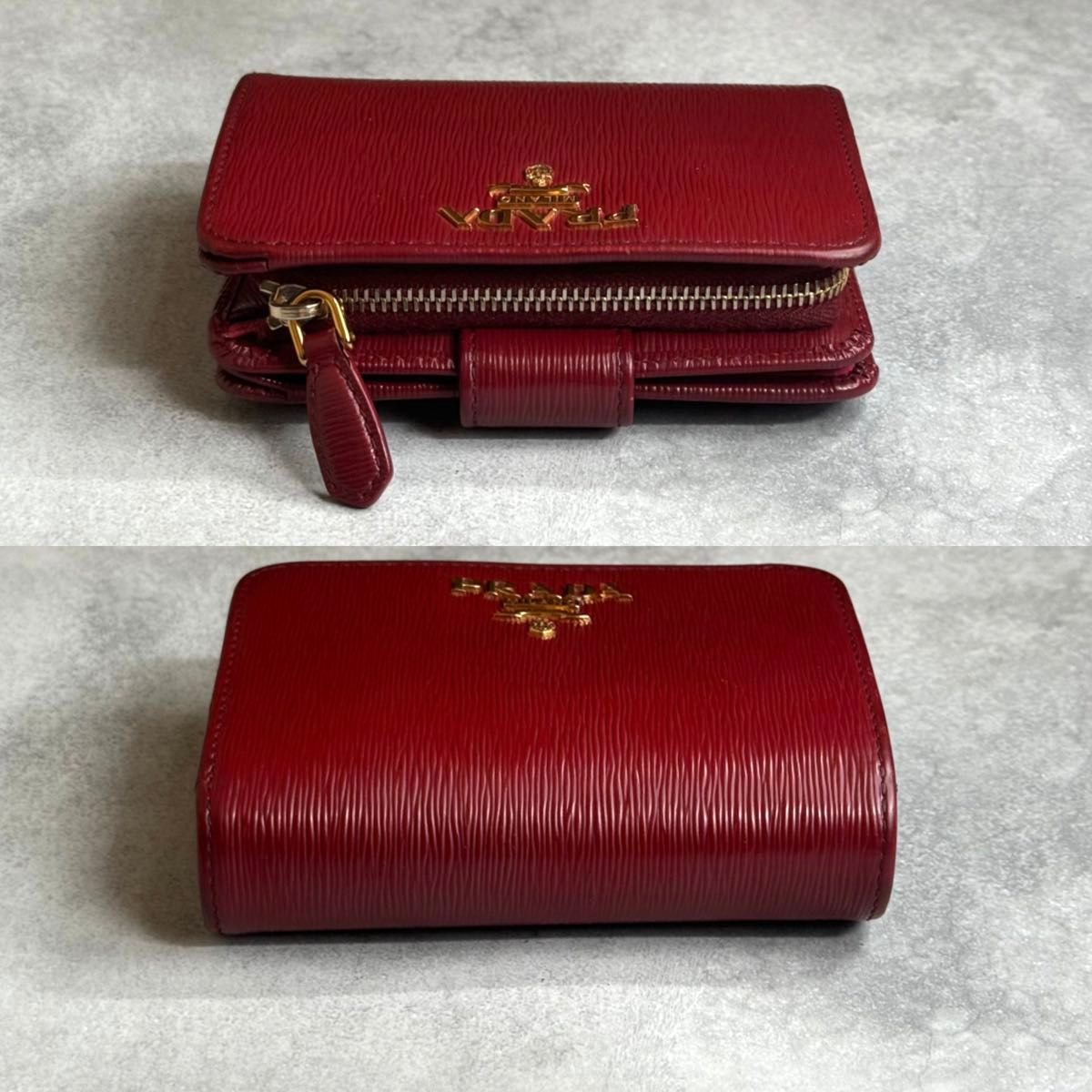 PRADA プラダ / Lジップコンパクトウォレット 二つ折り財布 PRADA プラダ / Lジップコンパクトウォレット 二つ折り財布
