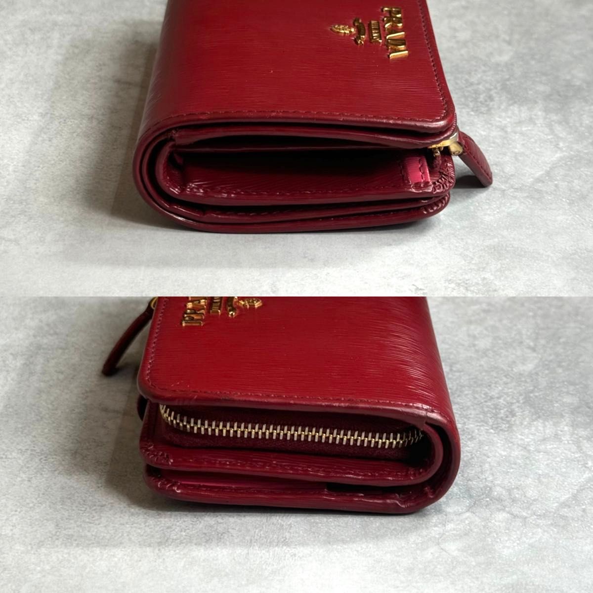 PRADA プラダ / Lジップコンパクトウォレット 二つ折り財布 PRADA プラダ / Lジップコンパクトウォレット 二つ折り財布