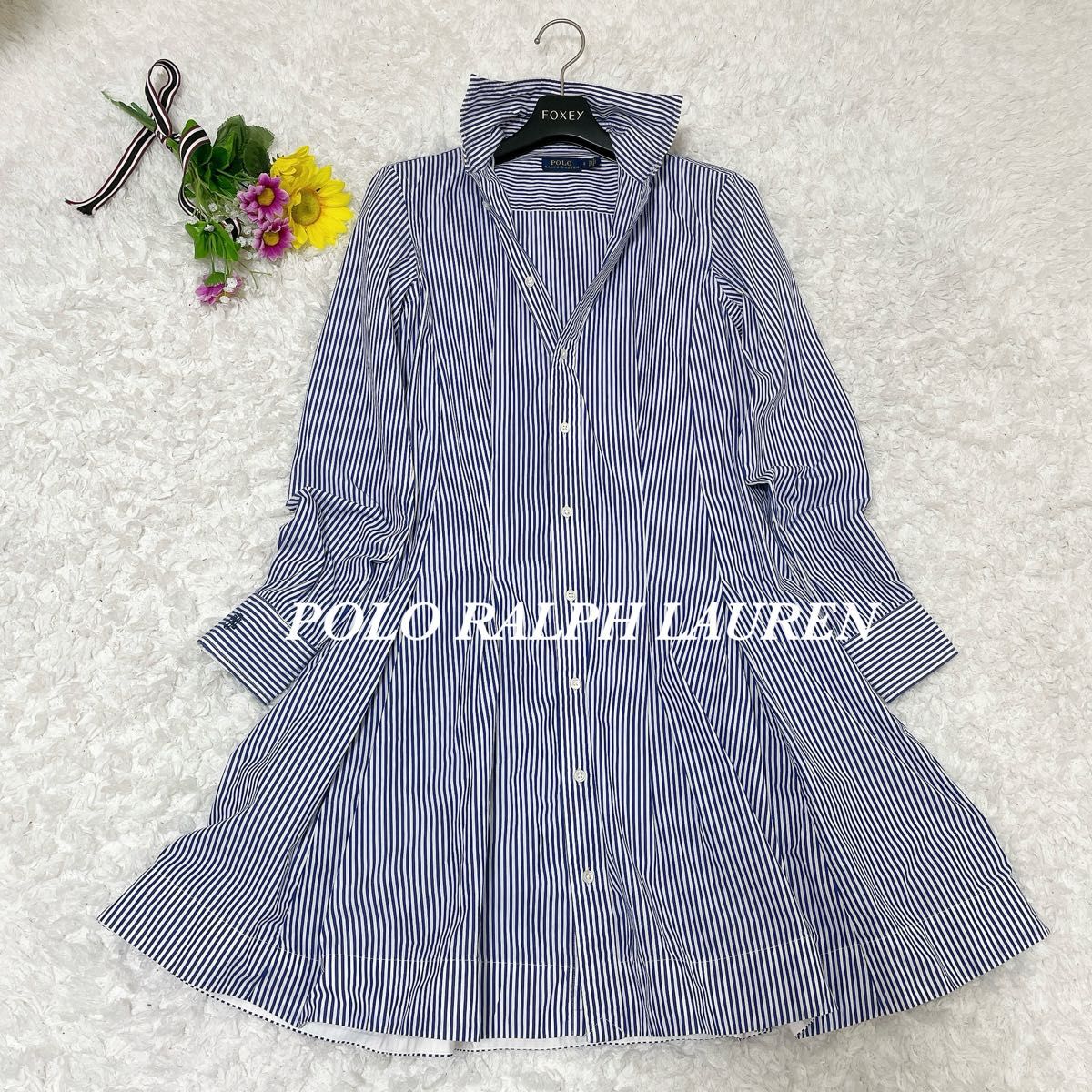 POLO RALPH LAURENポロラルフローレン シャツワンピース フレア POLO RALPH LAURENポロラルフローレン シャツワンピース フレア