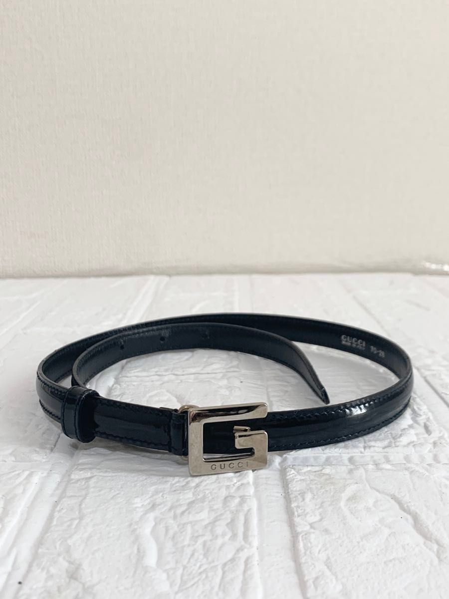 GUCCI グッチ ベルト Gバックル ブラック シルバー レディース GUCCI グッチ ベルト Gバックル ブラック シルバー レディース