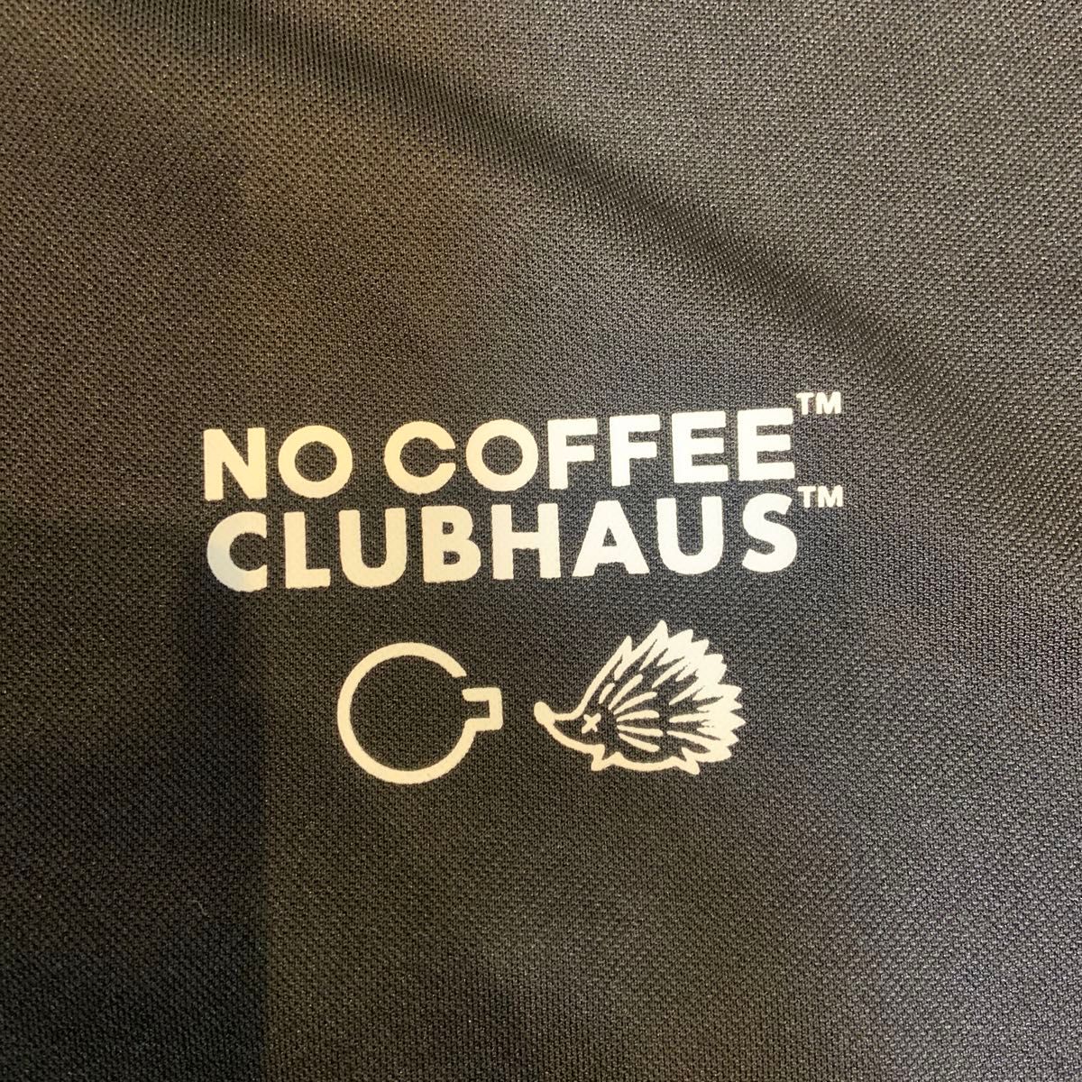 美品】NO COFFEE クラブハウス CLUBHAUS コラボ ポロシャツ 黒 M 美品】NO COFFEE クラブハウス CLUBHAUS コラボ ポロシャツ 黒 M