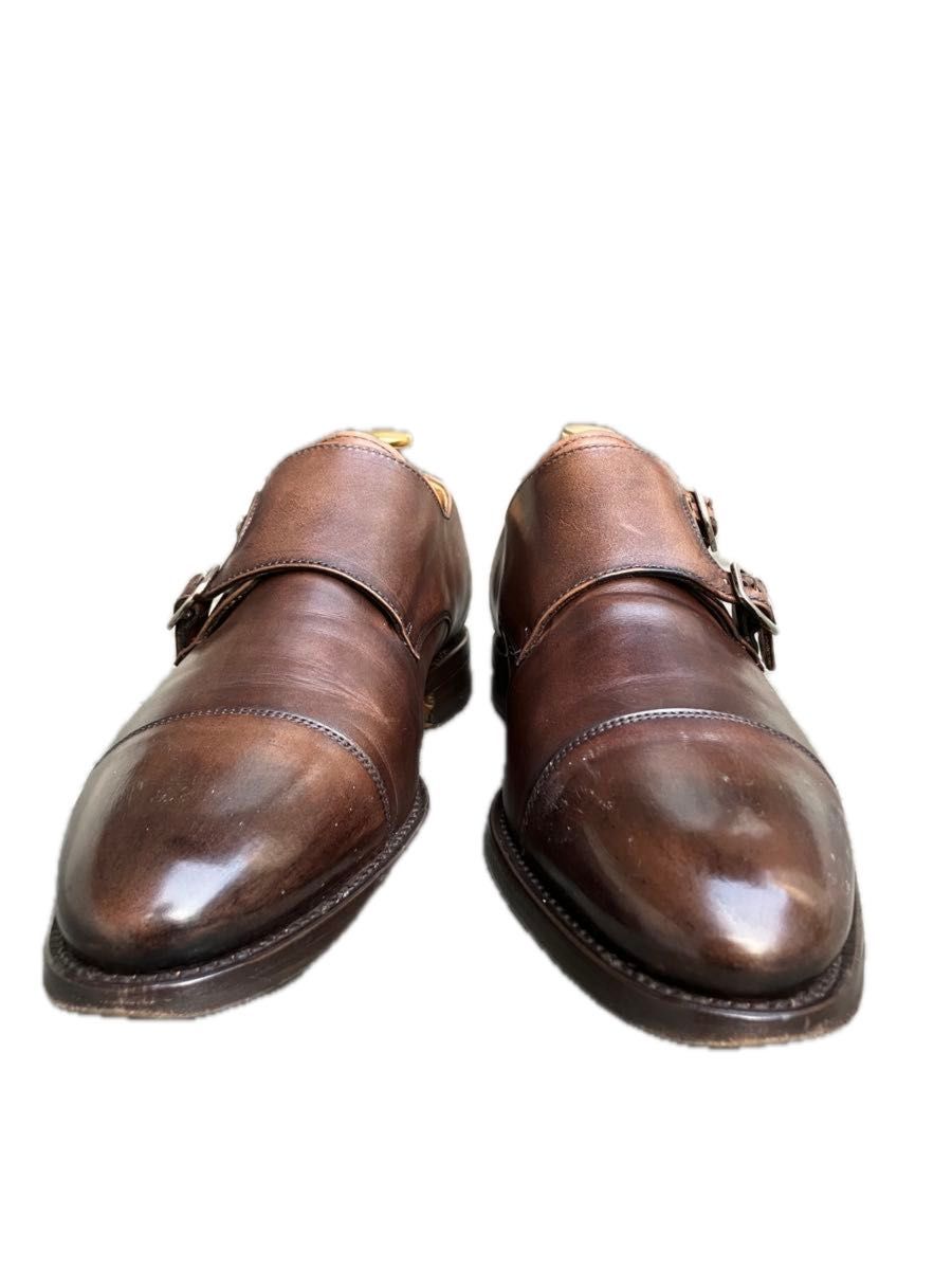 Berwick 革靴 ダブルモンク 25 メンズ ブラウン 6 ビジネス Berwick 革靴 ダブルモンク 25 メンズ ブラウン 6 ビジネス
