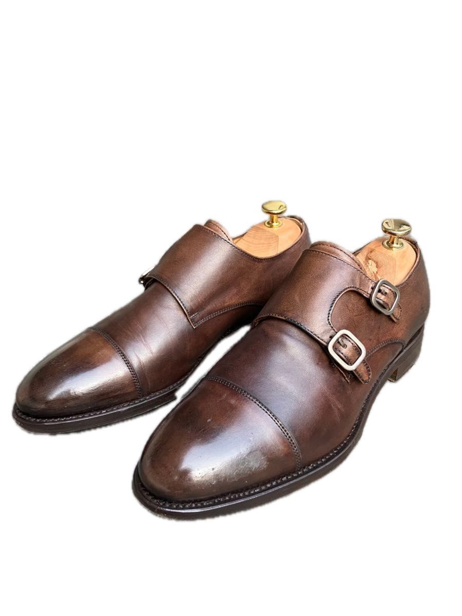 Berwick 革靴 ダブルモンク 25 メンズ ブラウン 6 ビジネス Berwick 革靴 ダブルモンク 25 メンズ ブラウン 6 ビジネス