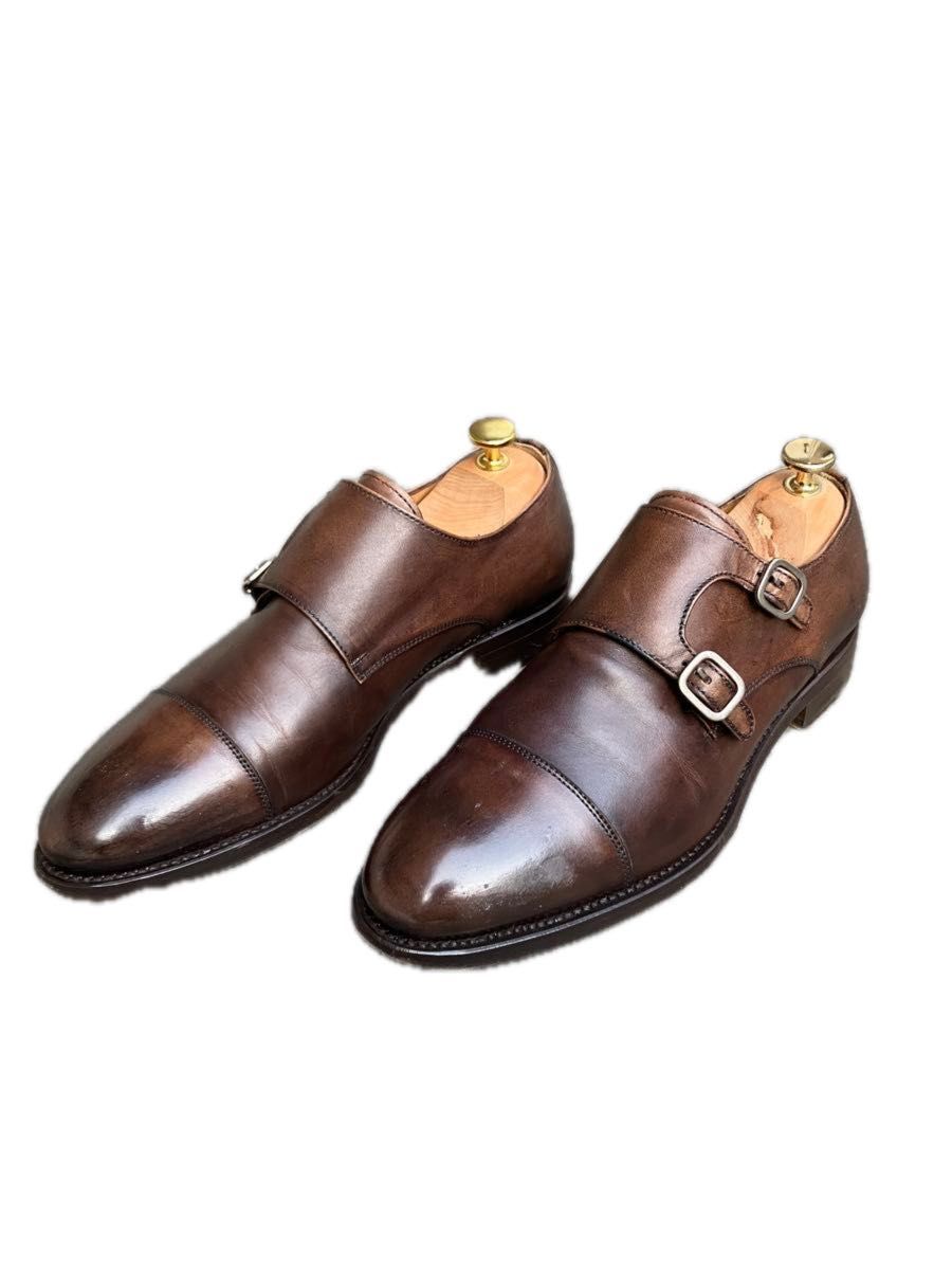 Berwick 革靴 ダブルモンク 25 メンズ ブラウン 6 ビジネス Berwick 革靴 ダブルモンク 25 メンズ ブラウン 6 ビジネス