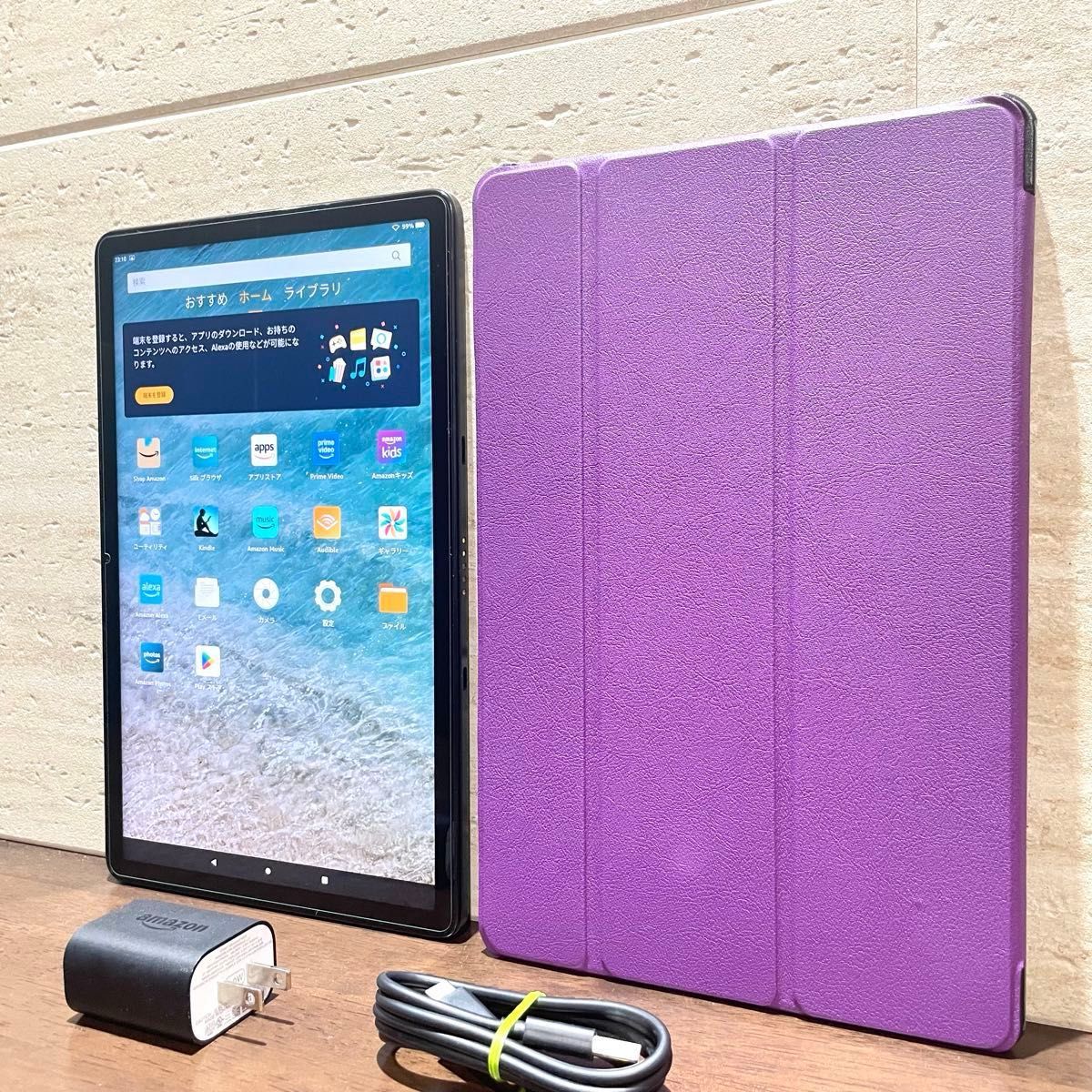Amazon fire max 11 64GB 中古美品 ガラスフィルム付き カバー Amazon fire max 11 64GB 中古美品 ガラスフィルム付き カバー