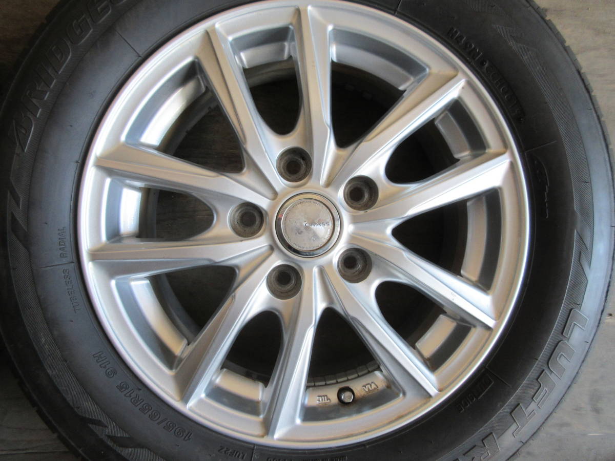 【条件付送料無料】 2019年 BRIDGESTONE ブリヂストン LUFT RVⅡ 195/65R15 / GRASS 15×6J 114.3 5穴 4本セット_画像5