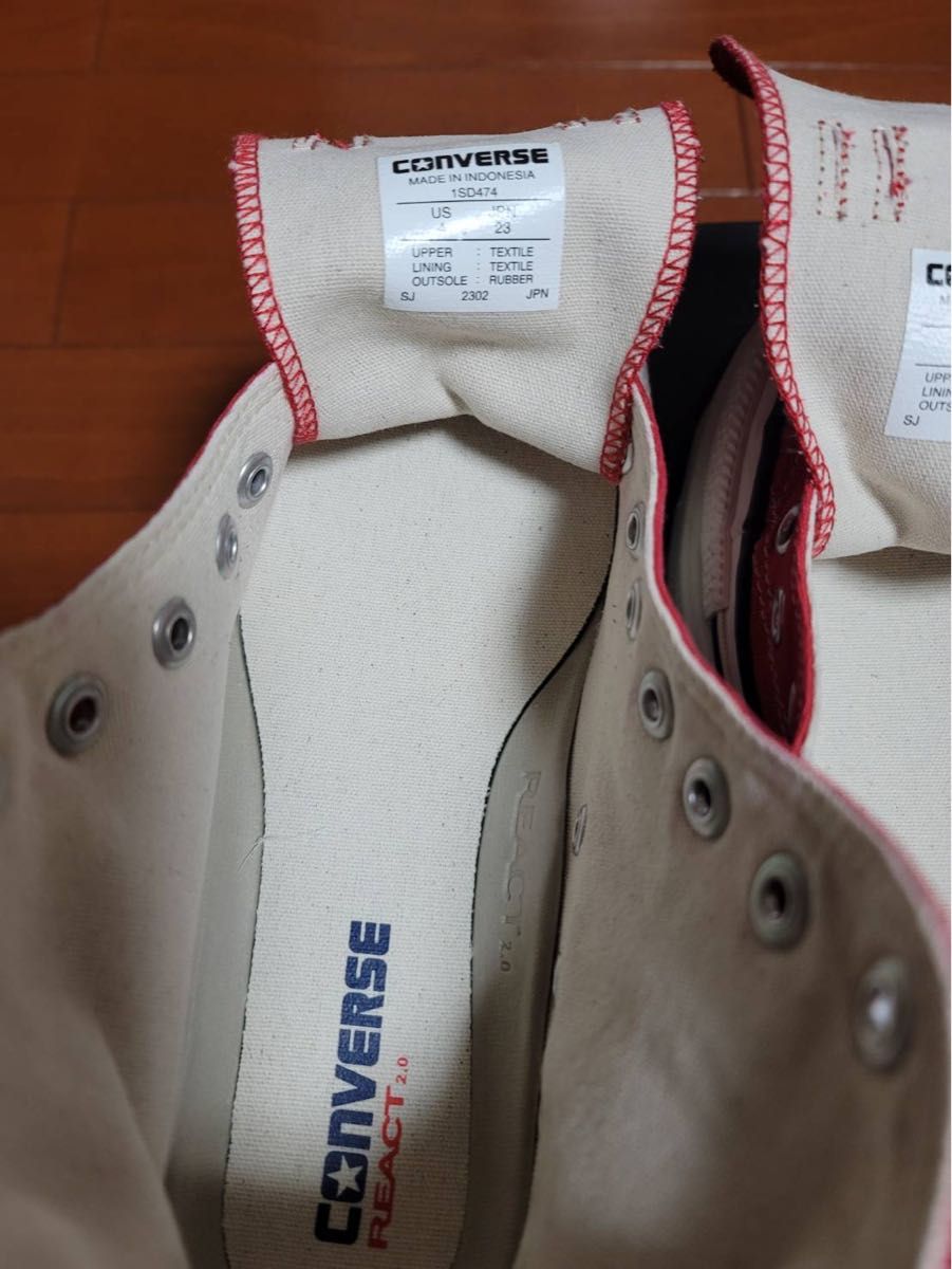 CONVERSE ALL STAR 厚底レッドハイカットスニーカー 23㎝|Yahoo CONVERSE ALL STAR 厚底レッドハイカットスニーカー 23㎝|Yahoo