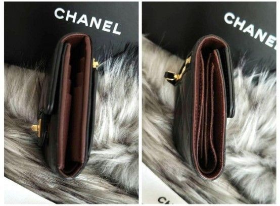美品 シャネル 三つ折り財布 2 55/マトラッセ ブラック 黒 美品 シャネル 三つ折り財布 2 55/マトラッセ ブラック 黒