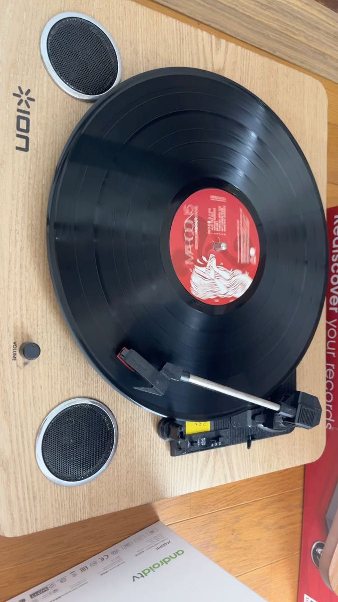 【GWセール】レコードプレーヤー マルーン5レコード付き