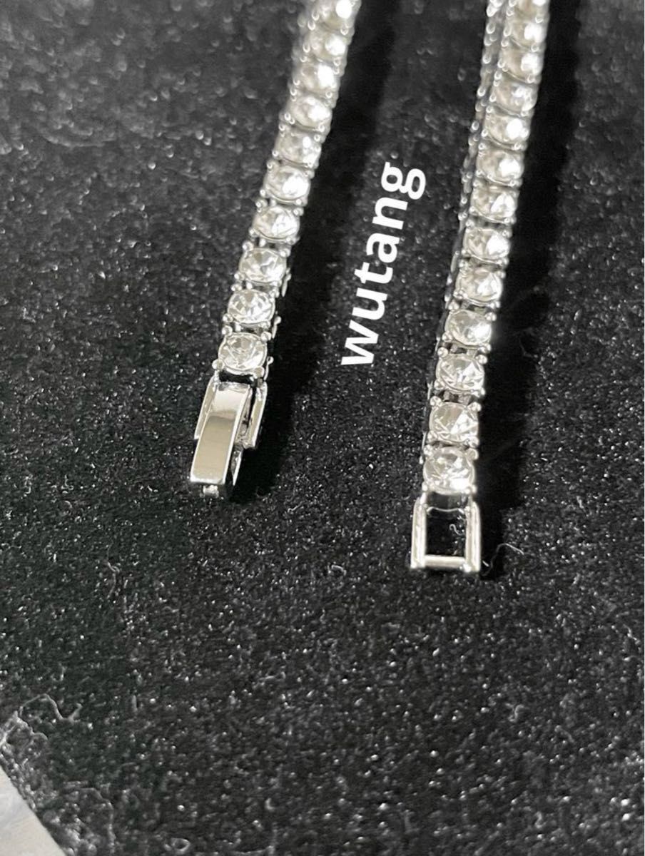高級 シルバー テニスチェーンネックレス 50cm グリッター 高級 シルバー テニスチェーンネックレス 50cm グリッター