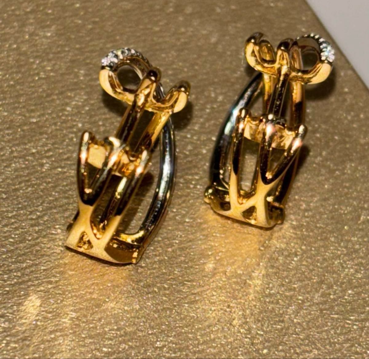 美品 ポンテヴェキオ 3色フープ ピアス K18 YG PG WG 美品 ポンテヴェキオ 3色フープ ピアス K18 YG PG WG