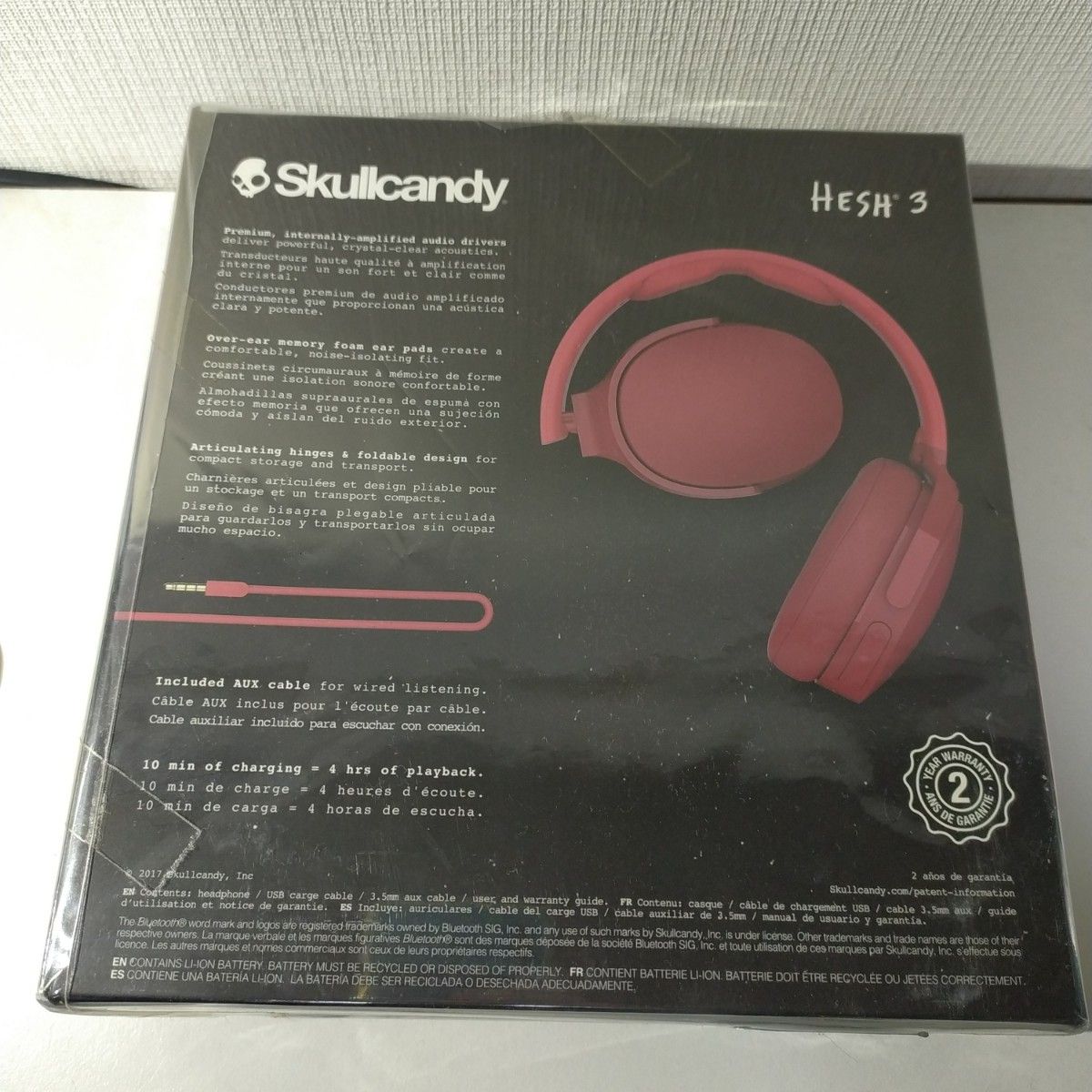 新品 スカルキャンディ HESH 3 ワイヤレスヘッドホン レッド 新品 スカルキャンディ HESH 3 ワイヤレスヘッドホン レッド