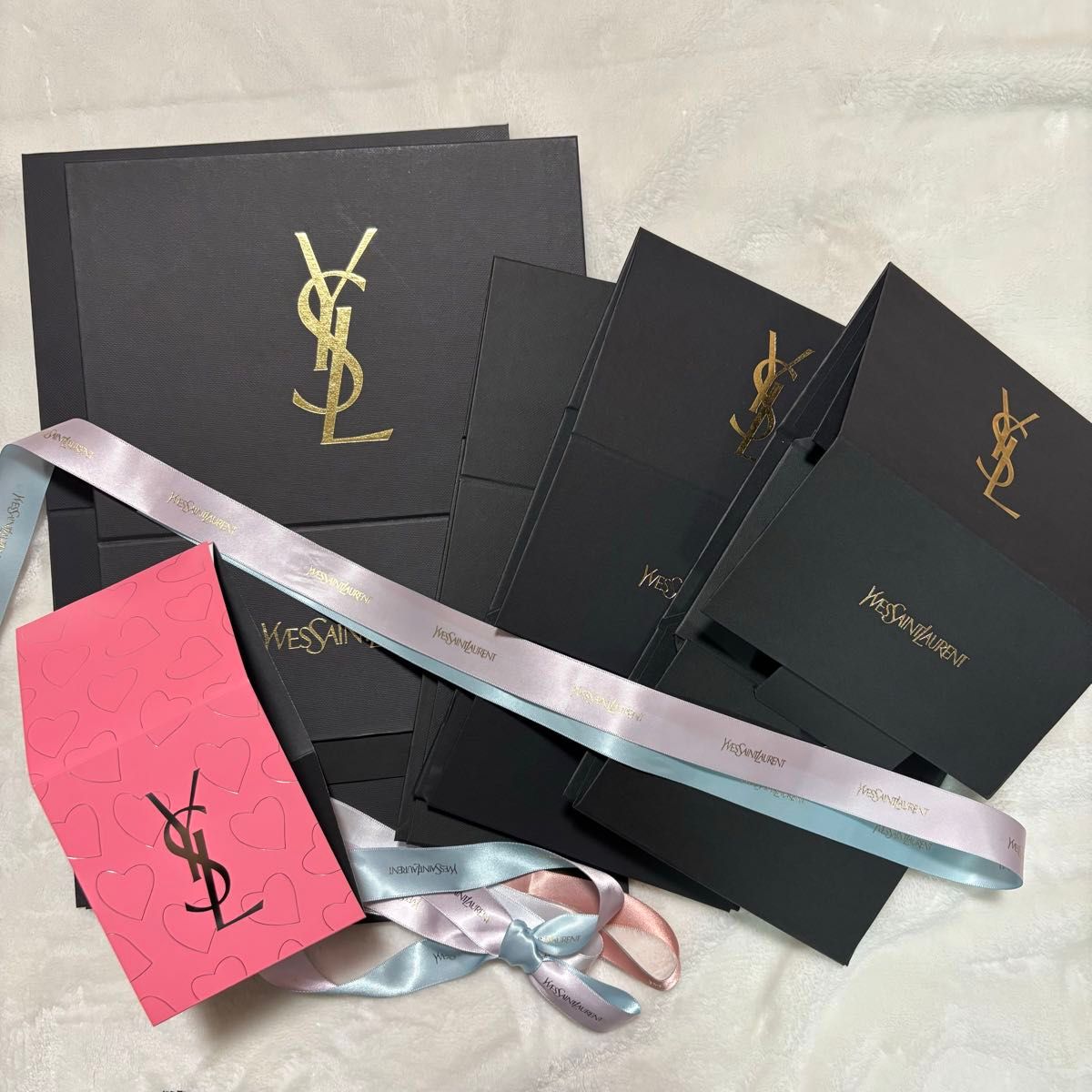 イヴサンローラン グロウパクト ルージュ等 お得11点セット ギフト袋BOX付き YSL イヴ・サンローラン ギフトボックス 大小 5つセット