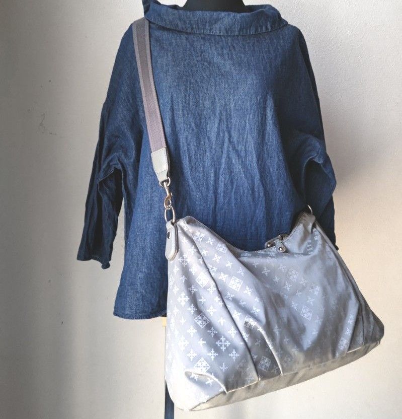 russet 2WAYショルダーバッグ モノグラム グレー 美品 ナイロン russet 2WAYショルダーバッグ モノグラム グレー 美品 ナイロン