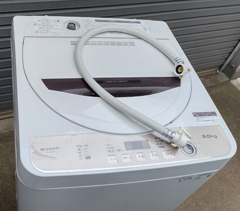 SHARP シャープ 全自動電気洗濯機 6 0Kg 風乾燥 ステンレス穴 SHARP シャープ 全自動電気洗濯機 6 0Kg 風乾燥 ステンレス穴
