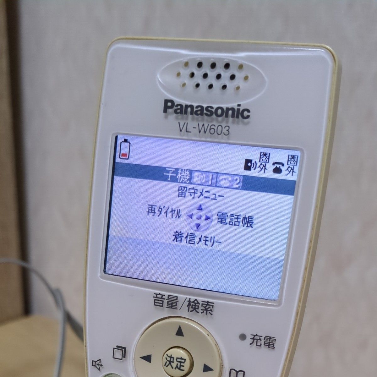 Panasonic パナソニック VL-W603 ワイヤレスモニター子機 動作 Panasonic パナソニック VL-W603 ワイヤレスモニター子機 動作