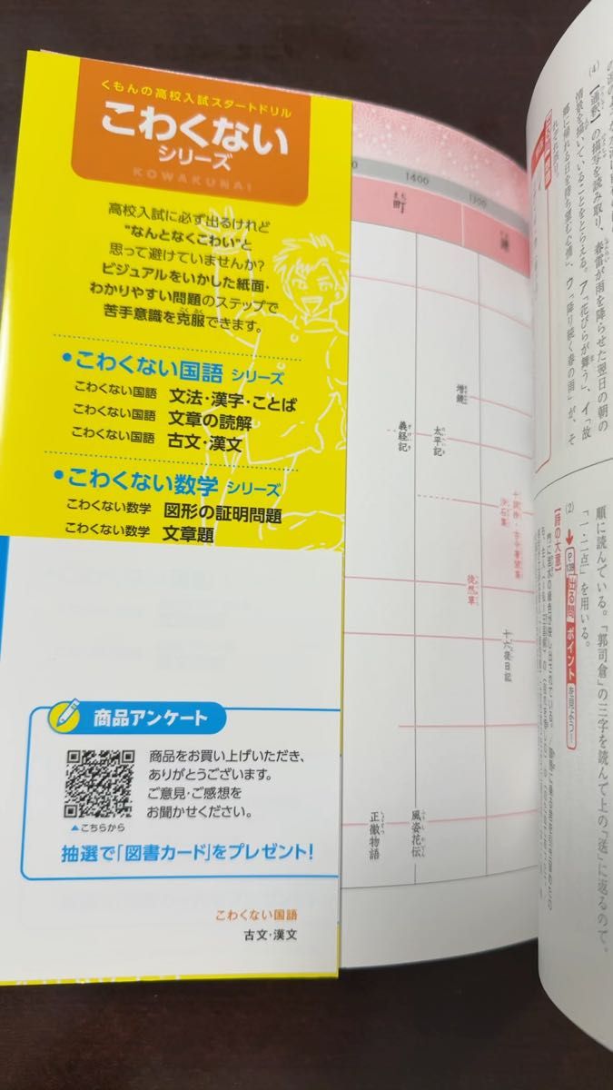 くもんの高校入試スタートドリルこわくない国語古文漢文 定価1540円