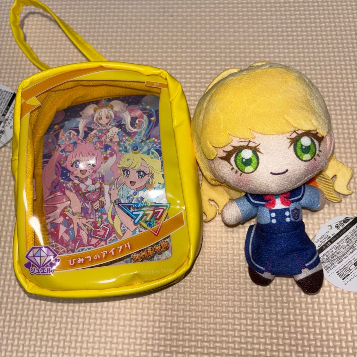 ひみつのアイプリ ぬいぐるみマスコットVer.2アイプリカード風ポーチ バラ売可 ひみつのアイプリ ぬいぐるみマスコット 私立パラダイス学園 Ver