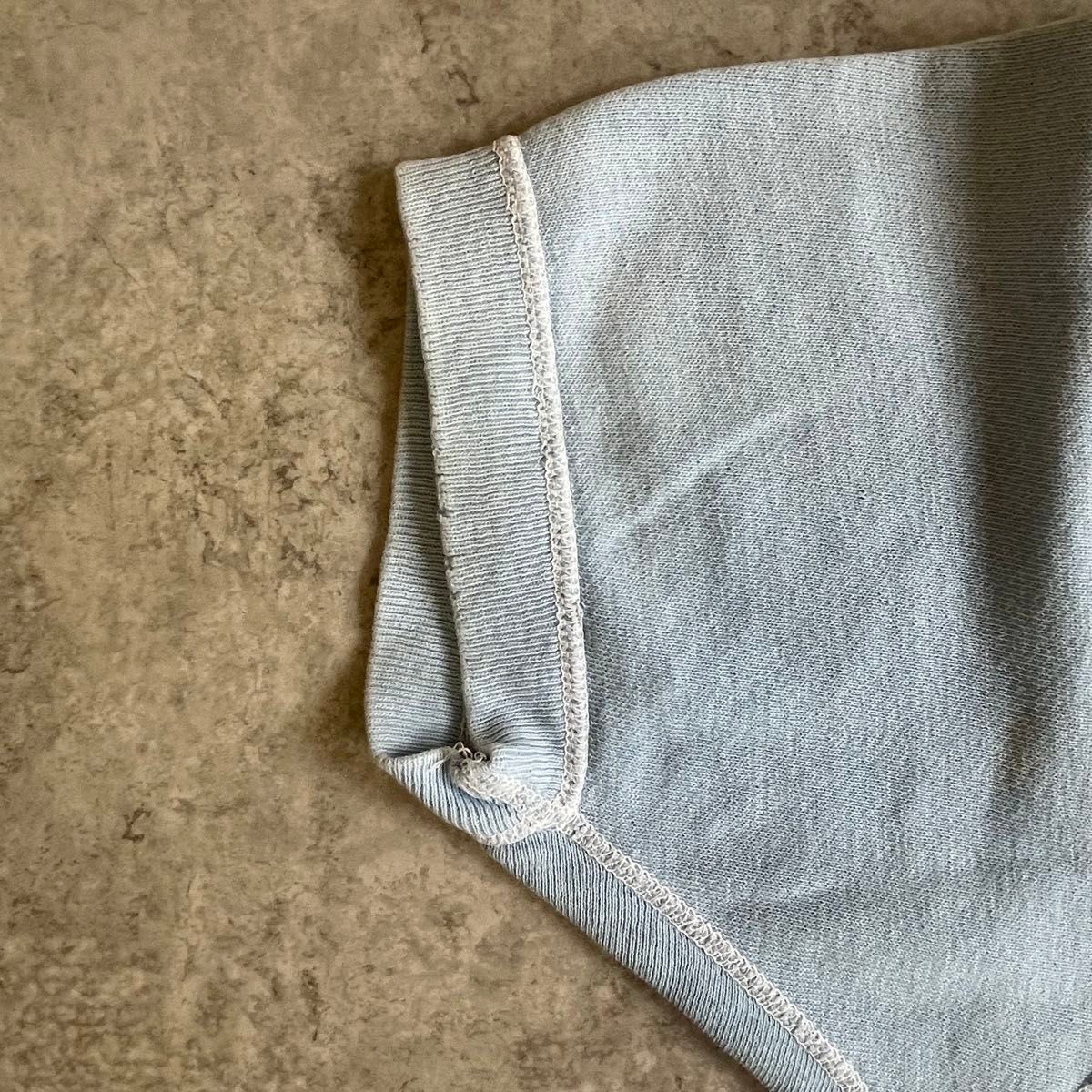 60s 70s 半袖 スウェット エアフォース 水色 L XL 3段プリント 60s 70s 半袖 スウェット エアフォース 水色 L XL 3段プリント