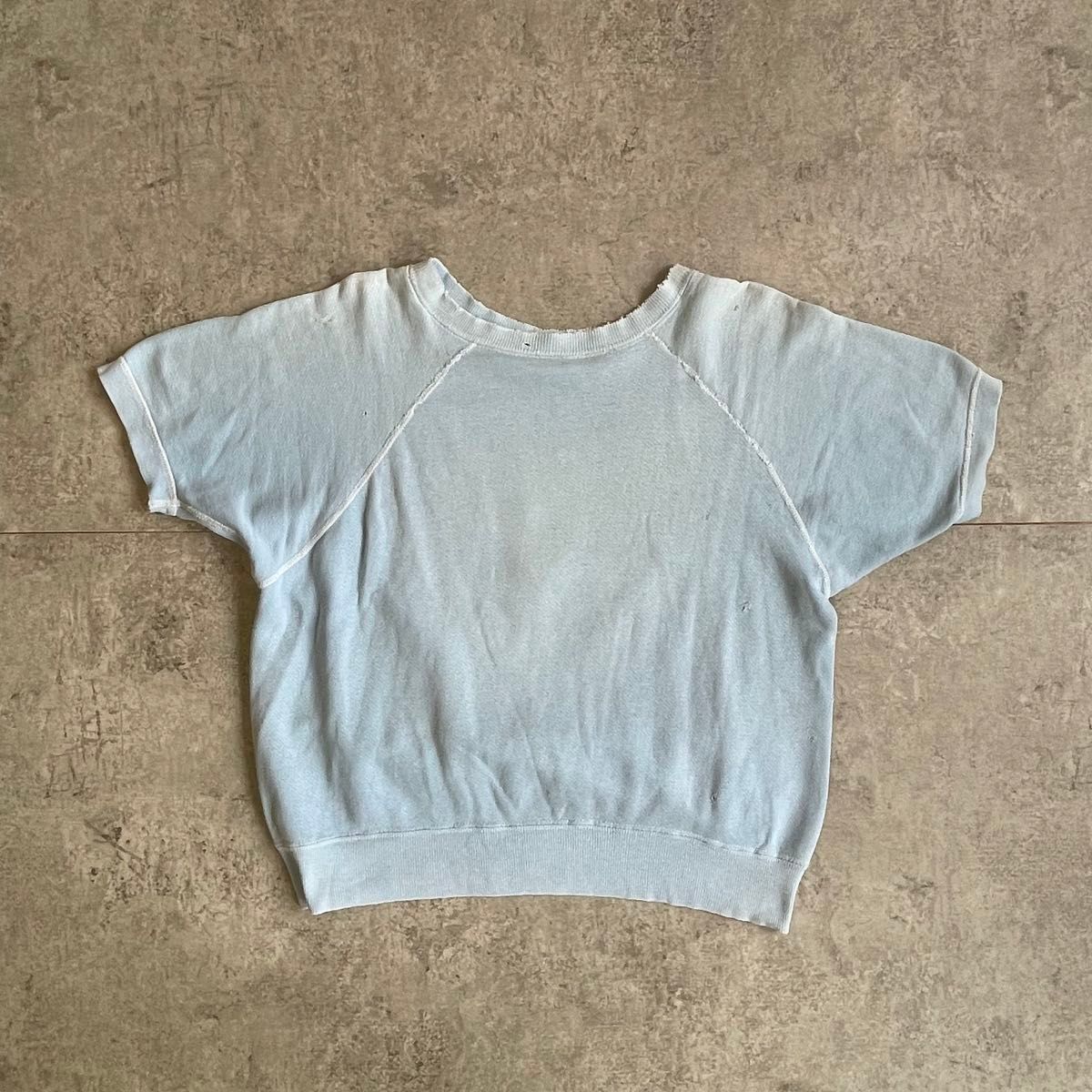 60s 70s 半袖 スウェット エアフォース 水色 L XL 3段プリント 60s 70s 半袖 スウェット エアフォース 水色 L XL 3段プリント