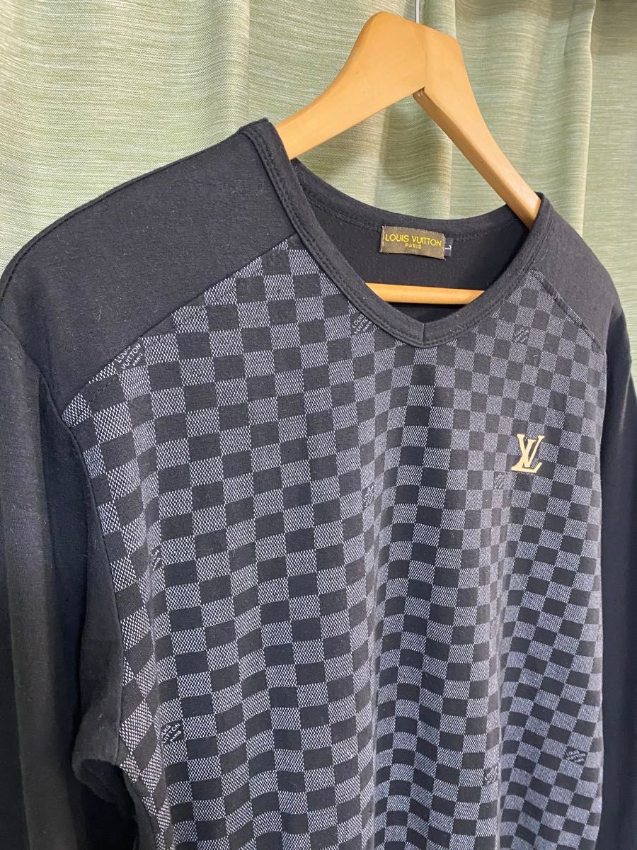 ルイヴィトン LOUIS VUITTON メンズ ダミエ柄ロンT ヴィンテージ ルイヴィトン LOUIS VUITTON メンズ ダミエ柄ロンT ヴィンテージ