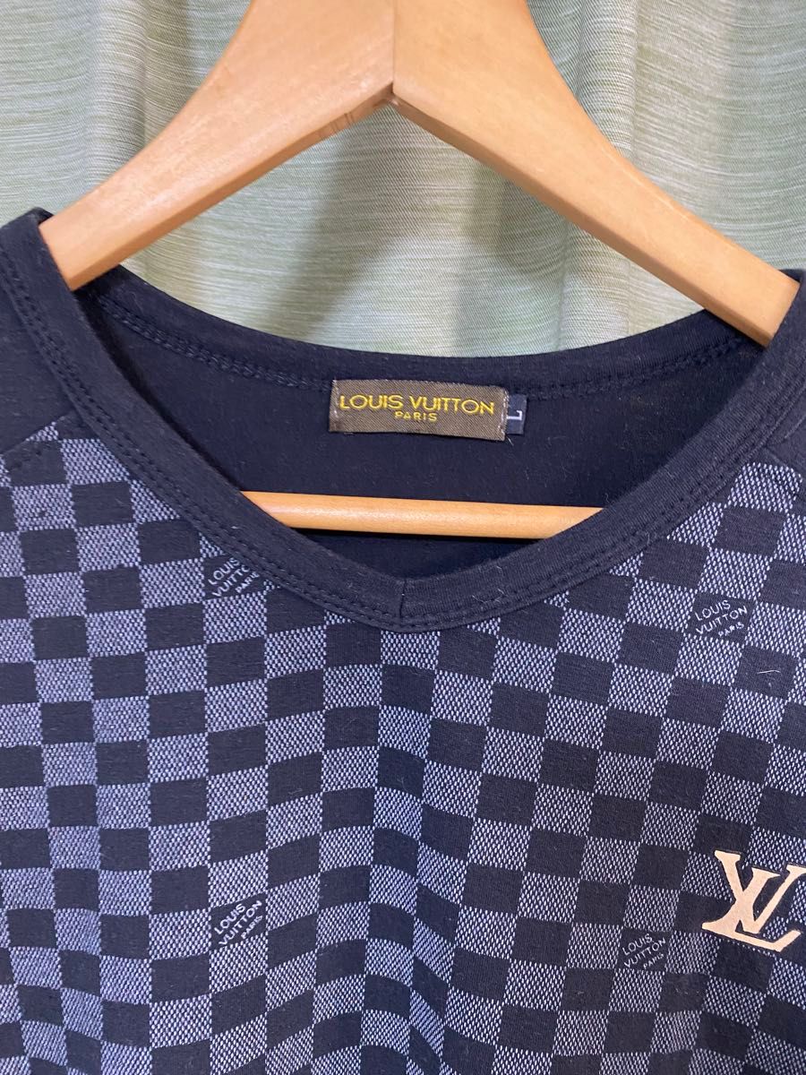 ルイヴィトン LOUIS VUITTON メンズ ダミエ柄ロンT ヴィンテージ ルイヴィトン LOUIS VUITTON メンズ ダミエ柄ロンT ヴィンテージ