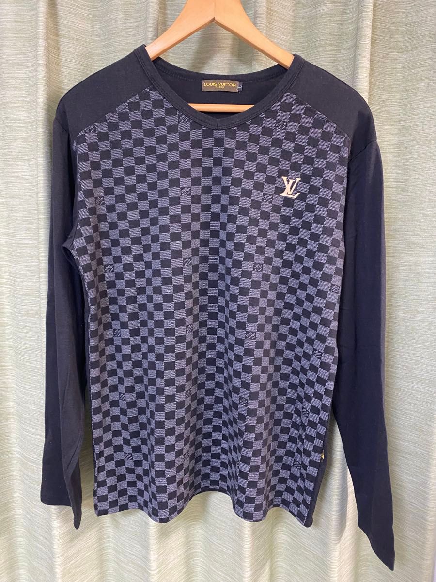 ルイヴィトン LOUIS VUITTON メンズ ダミエ柄ロンT ヴィンテージ ルイヴィトン LOUIS VUITTON メンズ ダミエ柄ロンT ヴィンテージ