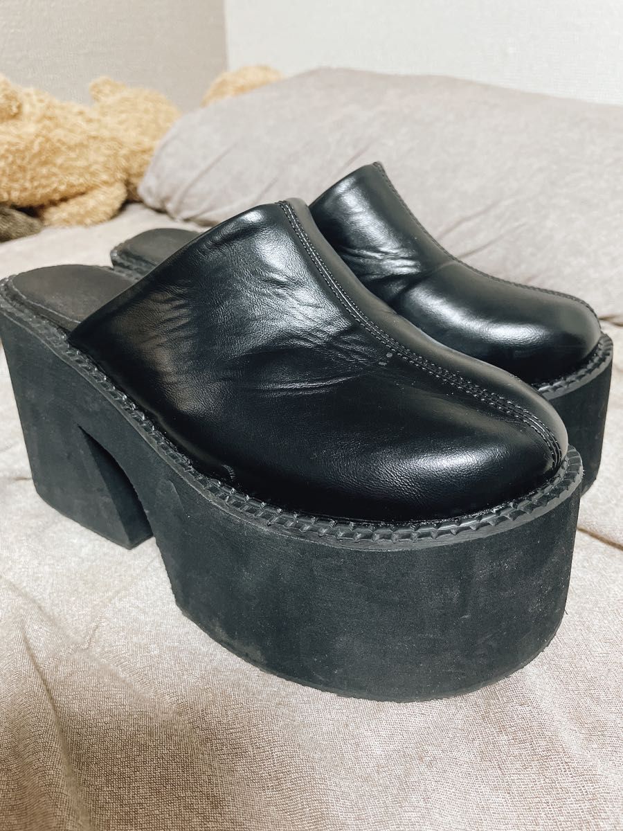 ブラック 革靴 レザー レザーシューズ 黒 y2k EMODA GYDA ブラック 革靴 レザー レザーシューズ 黒 y2k EMODA GYDA
