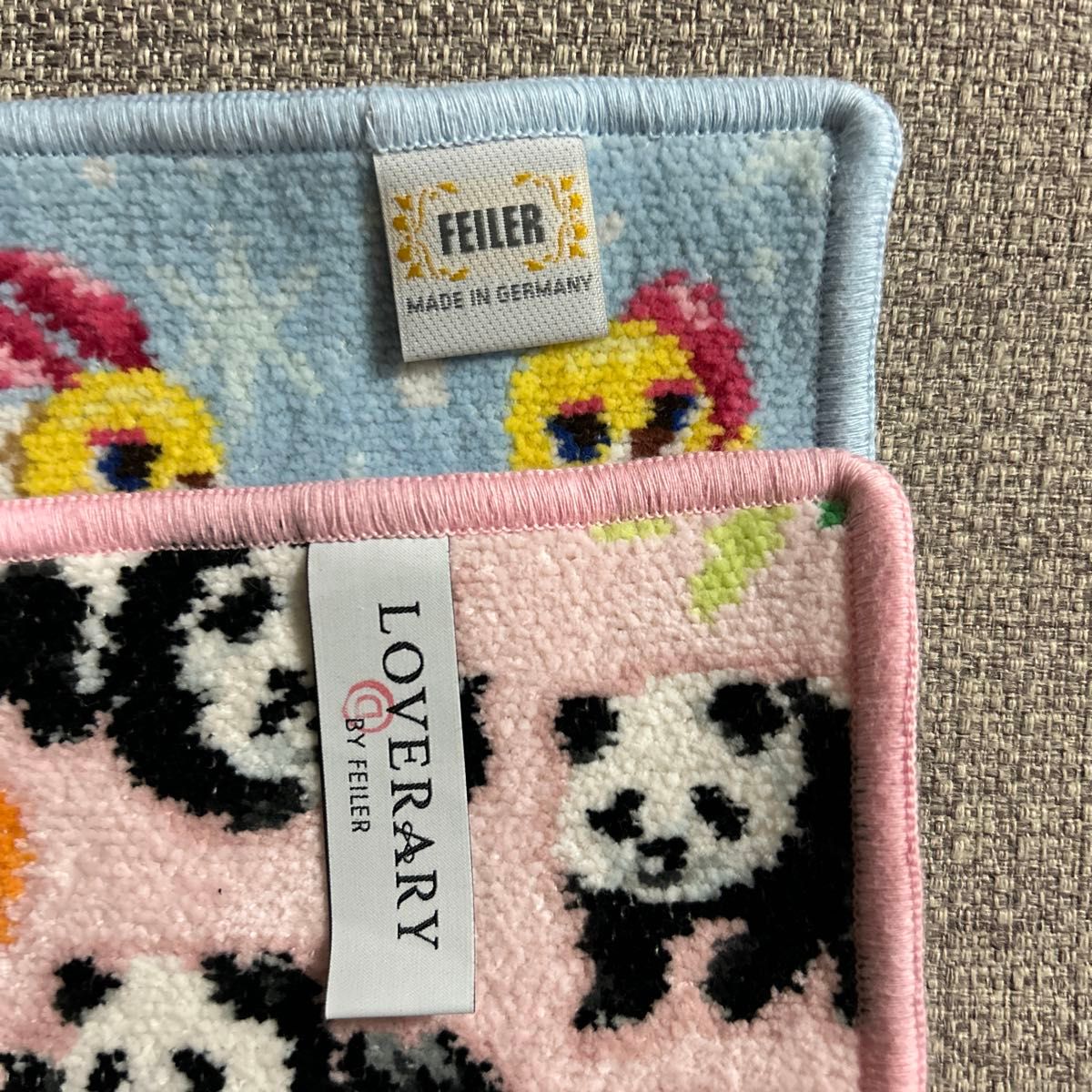 used品】FEILER ラブラリーバイフェイラー ハンカチ 2枚セット used品】FEILER ラブラリーバイフェイラー ハンカチ 2枚セット