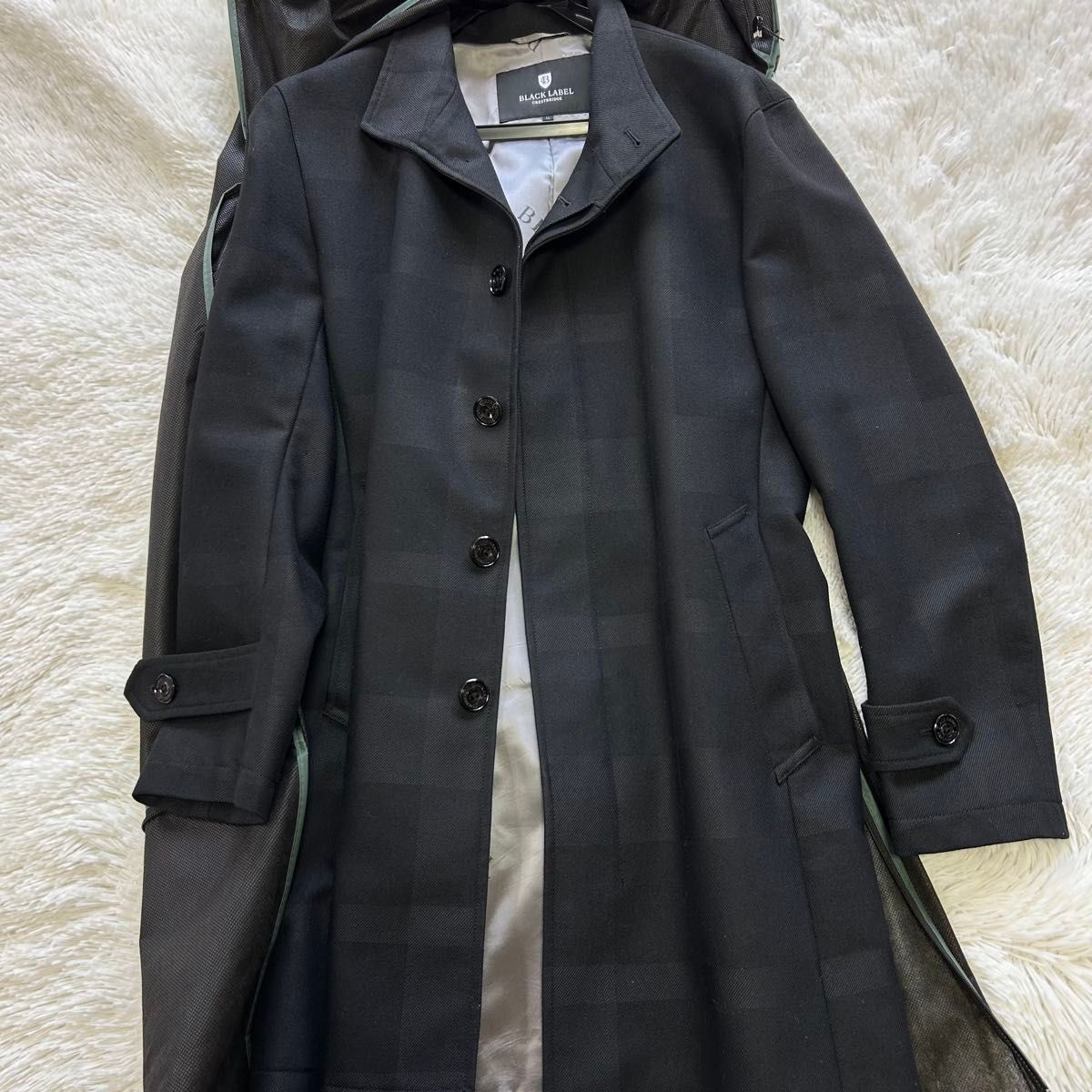 BLACK LABEL CRESTBRIDGE ステンカラーコート LLチェック BLACK LABEL CRESTBRIDGE ステンカラーコート LLチェック