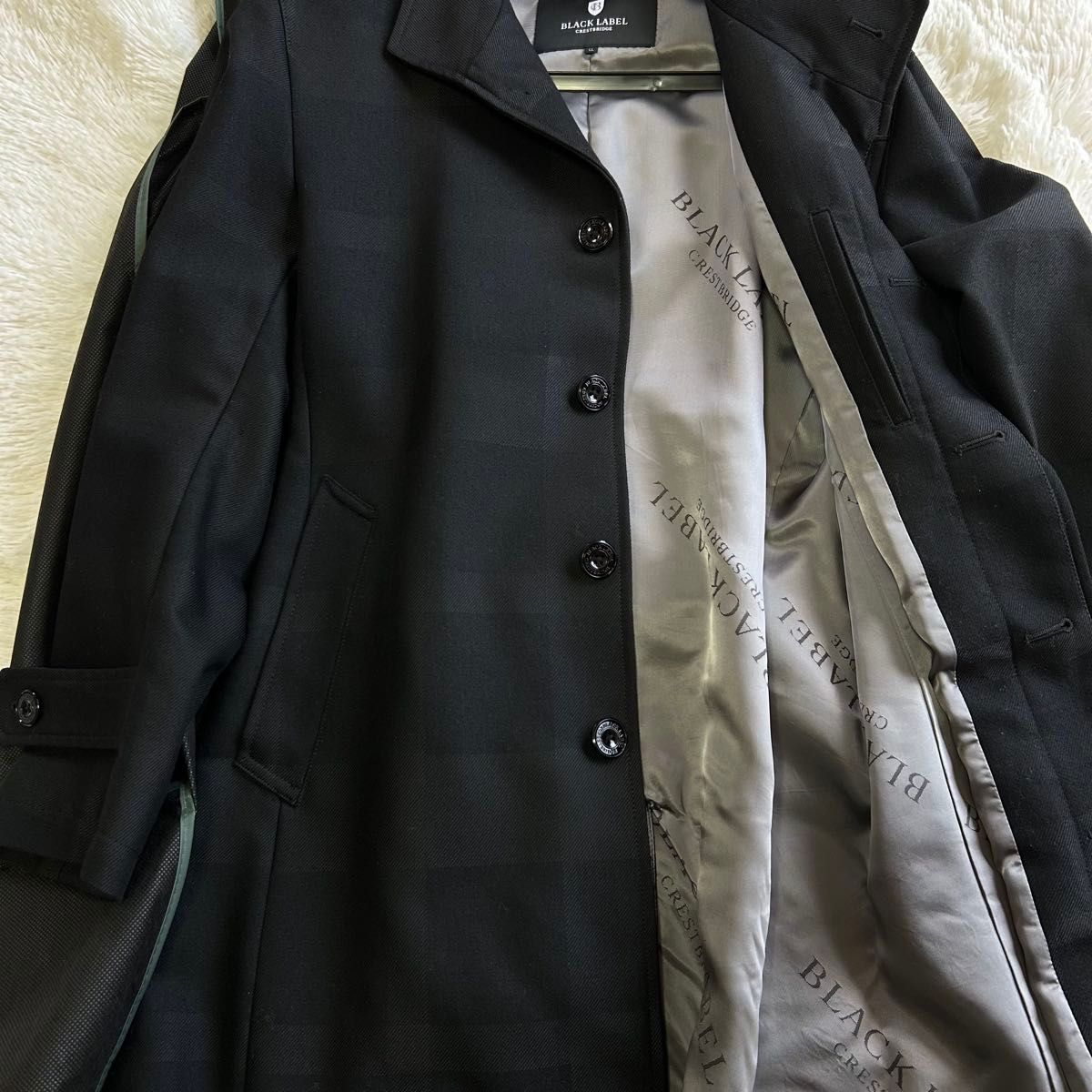 BLACK LABEL CRESTBRIDGE ステンカラーコート LLチェック BLACK LABEL CRESTBRIDGE ステンカラーコート LLチェック