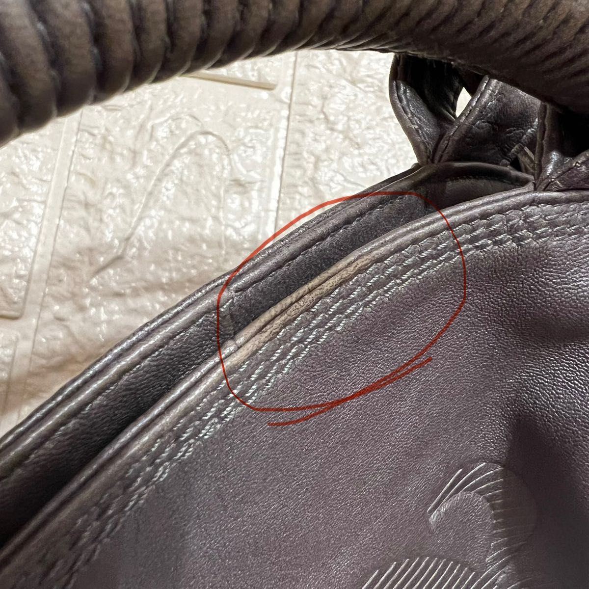 LOEWE ロエベ ナッパアイレ シルバー ハンドバッグ レザー 美品 LOEWE ロエベ ナッパアイレ シルバー ハンドバッグ レザー 美品