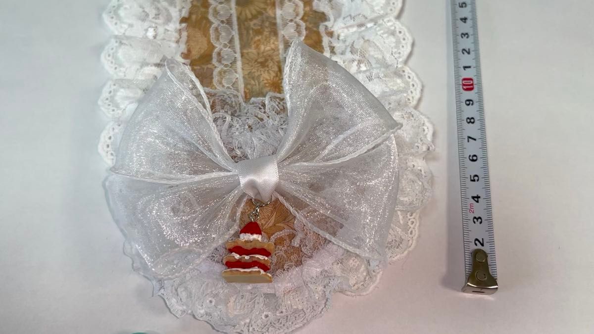 3way ミモザの午後とふわふわケーキヘッドドレス (ヘッドドレス ハンドメイド 手作り ヘアアクセサリー