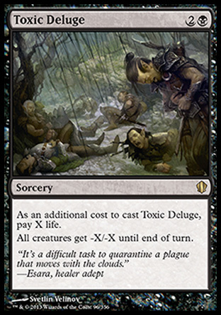 え黒 毒の濁流 1枚（2枚在庫s 英 良品 C13）/Toxic Deluge（MTG /統率者(2013年版)/Commander 2013/）_画像1