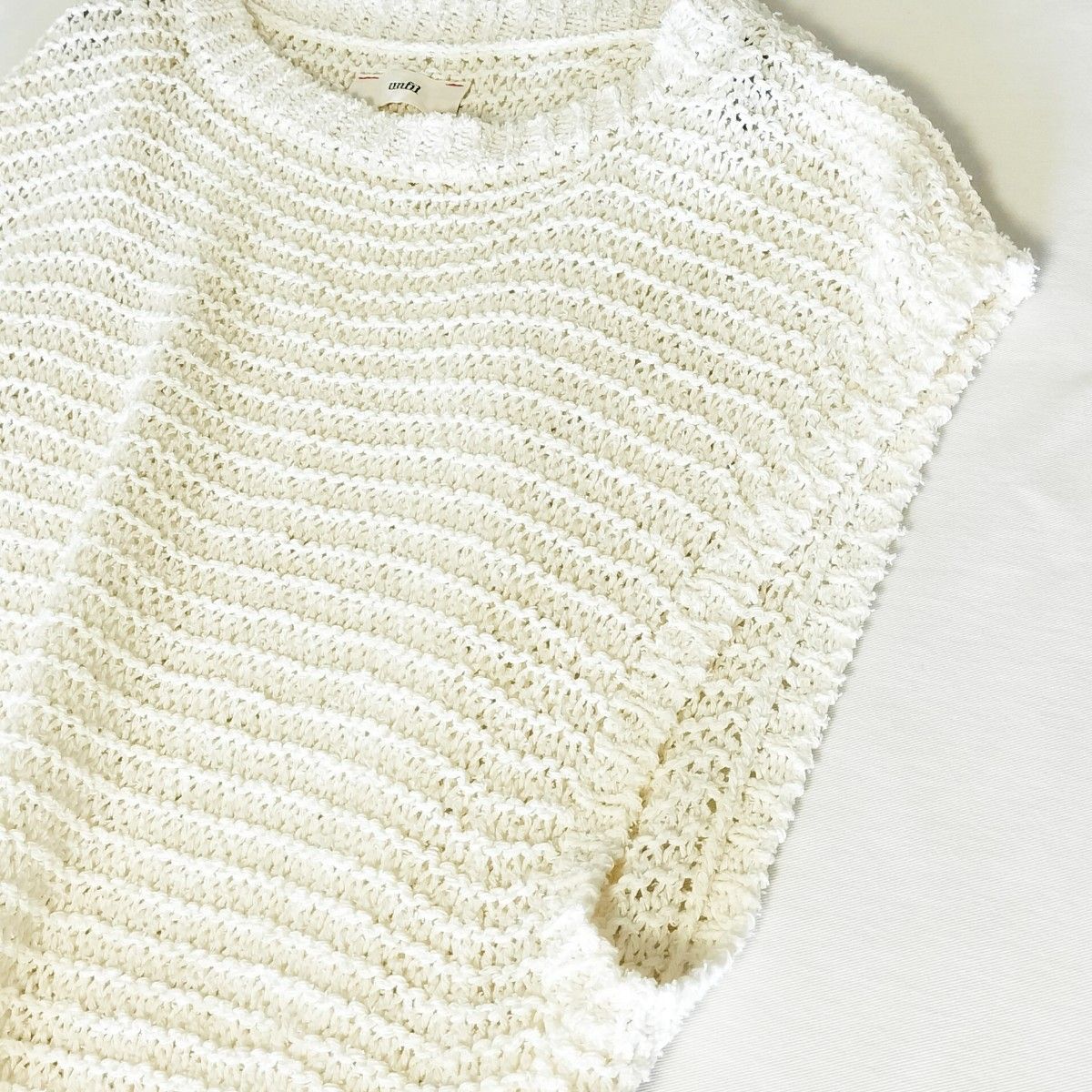 美品 unfil ペーパーアンドコットン ローガーゼ ニットベスト 美品 unfil ペーパーアンドコットン ローガーゼ ニットベスト