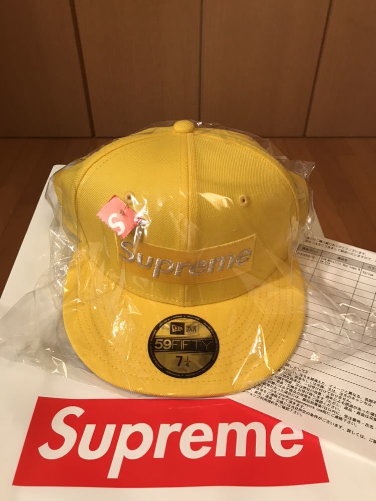 【新品未使用】【7 1/4 57.7㎝】20SS Supreme $1M Metallic Box Logo New Era シュプリーム  ボックスロゴ ニューエラ キャップ 黄色