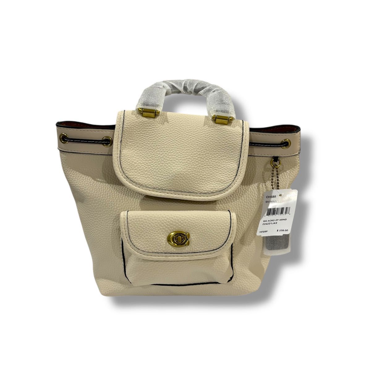 新品タグ有】COACH リアバックパック21 ホワイト コーチ 新品タグ有】COACH リアバックパック21 ホワイト コーチ