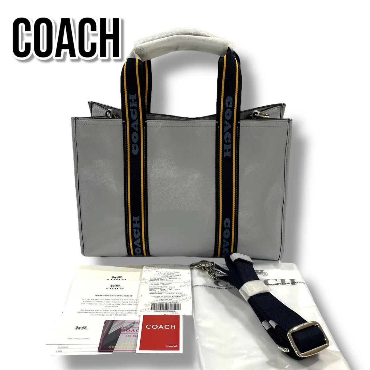 新品タグ有】COACH コーチ スミストート 2way ショルダーバッグ 新品タグ有】COACH コーチ スミストート 2way ショルダーバッグ