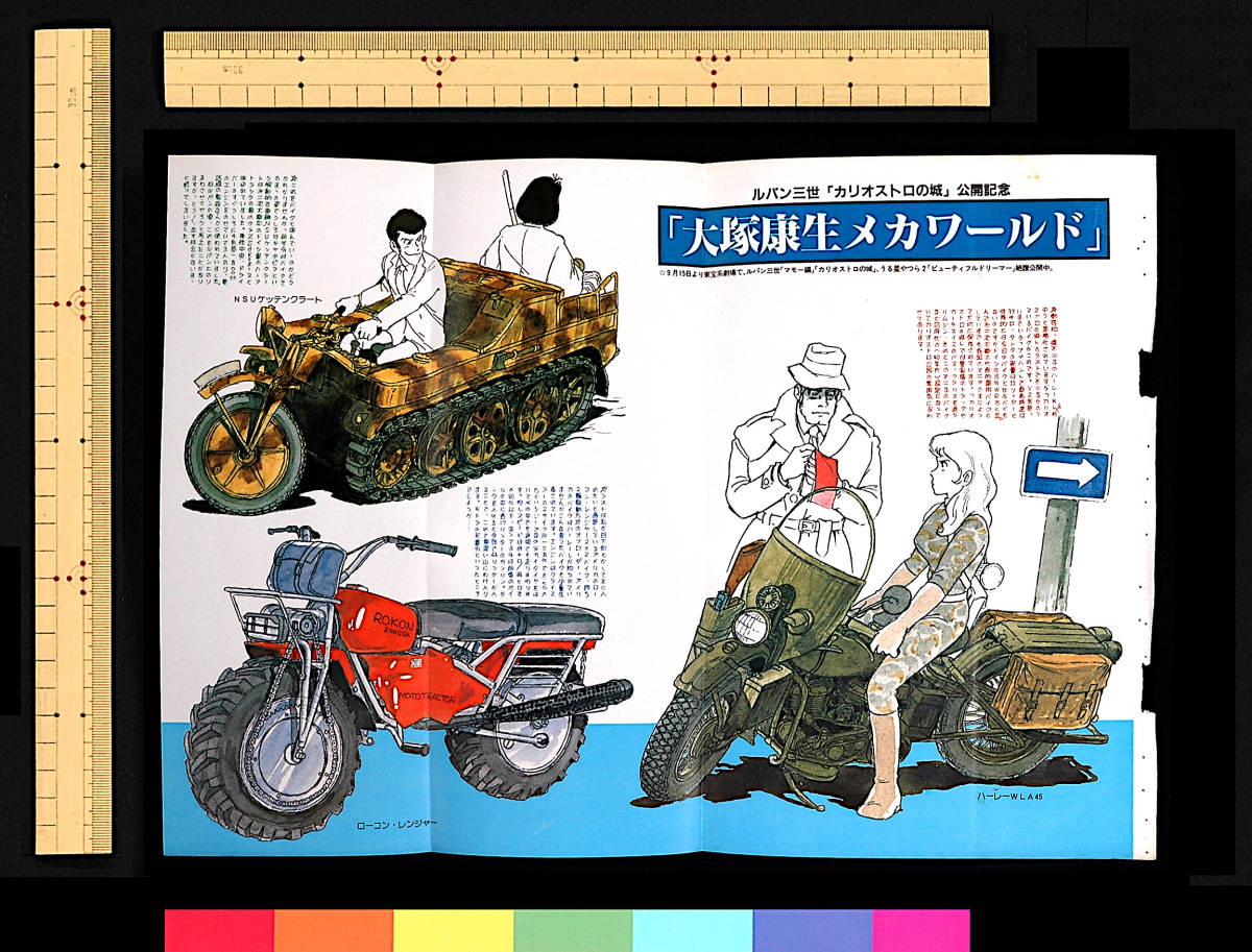 [Vintage][Not Displayed][Delivery Free]1984 Animec? Cagliostro Castle Open Ootsuka Yasuo/Yutaka Izubuchi большой .. сырой /...[tag2202]