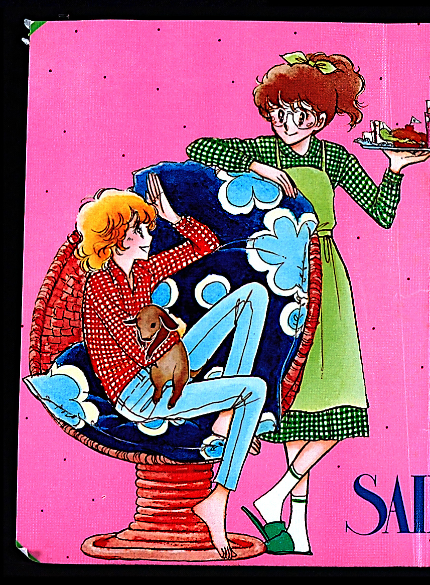 [Vintage][Delivery Free]1980s Nakayoshi Appendix Pin-Up Saiko&Shoko Chizuru Takahashi 高橋千鶴 しあわせ半分こ ピンナップ[tag5505]_画像2