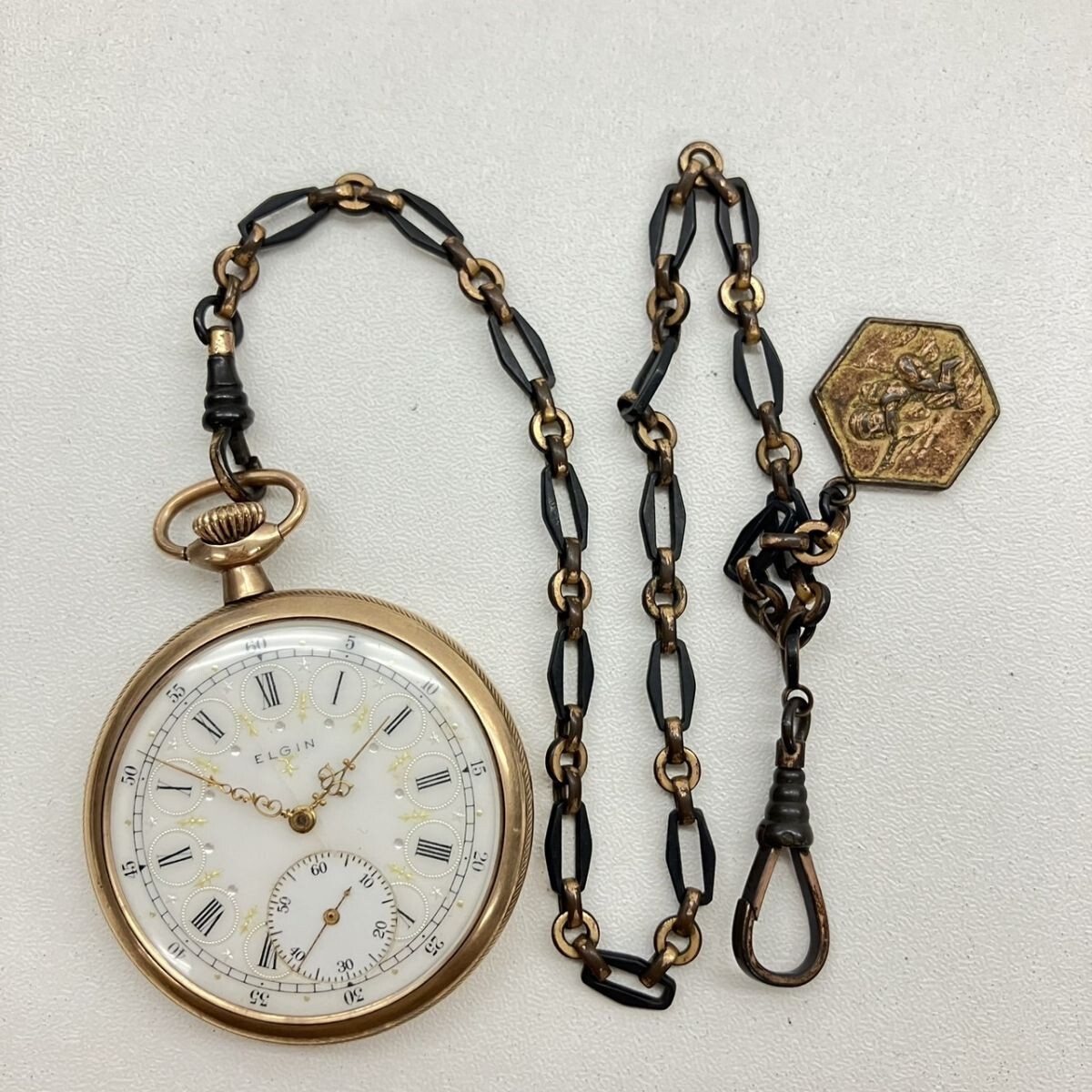 U066-K44-7389◎ ELGIN エルジン 懐中時計 ファンシーダイヤル U066-K44-7389◎ ELGIN エルジン 懐中時計 ファンシーダイヤル
