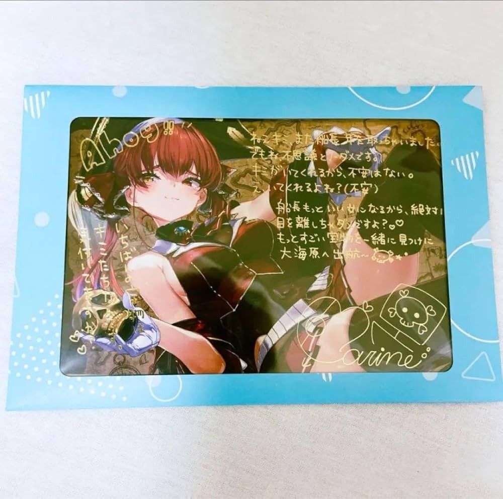 ホロライブ 宝鐘マリン 誕生日記念2023 箔押し複製サイン ポスト ホロライブ 宝鐘マリン 誕生日記念2023 箔押し複製サイン ポスト