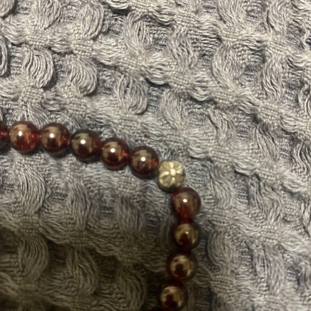 Chrome Hearts 6mm BEADS ブレスレットガーネットCHクロス Chrome Hearts 6mm BEADS ブレスレットガーネットCHクロス