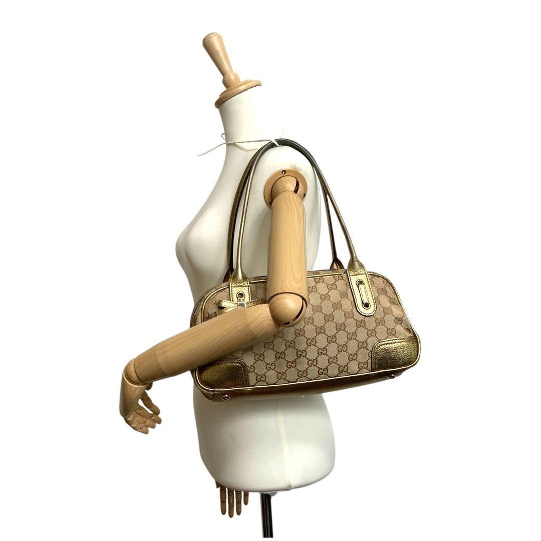 GUCCI グッチ ショルダーバッグ GG柄 ベージュ ゴールド|Yahoo GUCCI グッチ ショルダーバッグ GG柄 ベージュ ゴールド|Yahoo