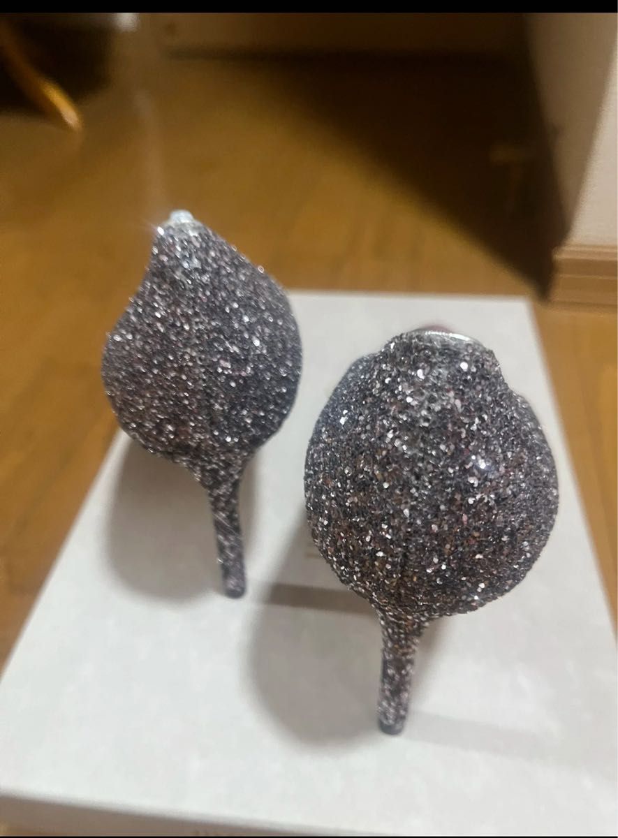 ジミーチュウ JIMMY CHOO グリッターラメ 仕上げハイヒール ジミーチュウ JIMMY CHOO グリッターラメ 仕上げハイヒール