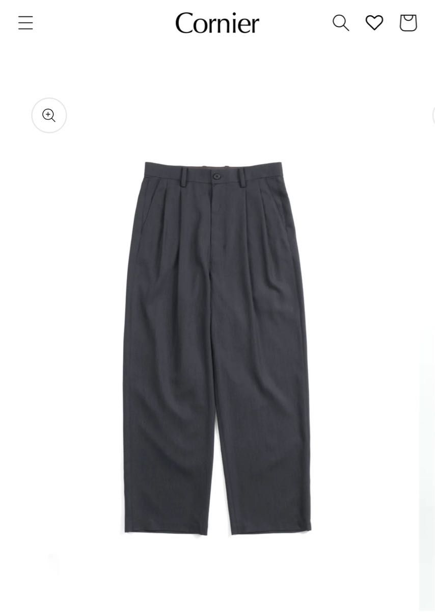 Super130's WORSTED WOOL LIGHT GABARDINE WIDE PANTS|TOP Super130's WORSTED WOOL LIGHT GABARDINE WIDE PANTS|TOP