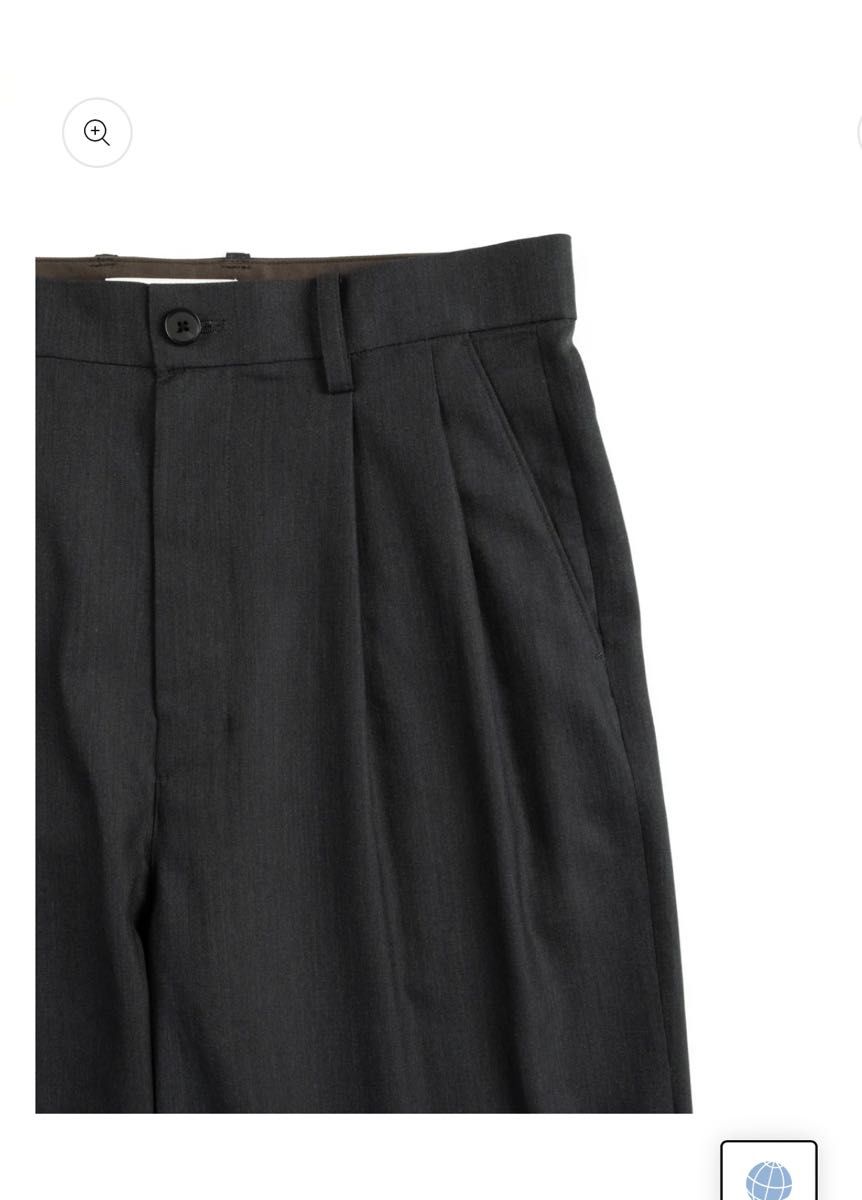 Super130's WORSTED WOOL LIGHT GABARDINE WIDE PANTS|TOP Super130's WORSTED WOOL LIGHT GABARDINE WIDE PANTS|TOP