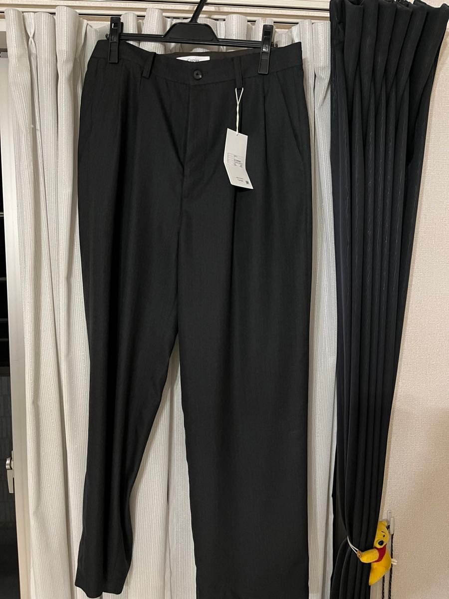 Super130's WORSTED WOOL LIGHT GABARDINE WIDE PANTS|TOP Super130's WORSTED WOOL LIGHT GABARDINE WIDE PANTS|TOP