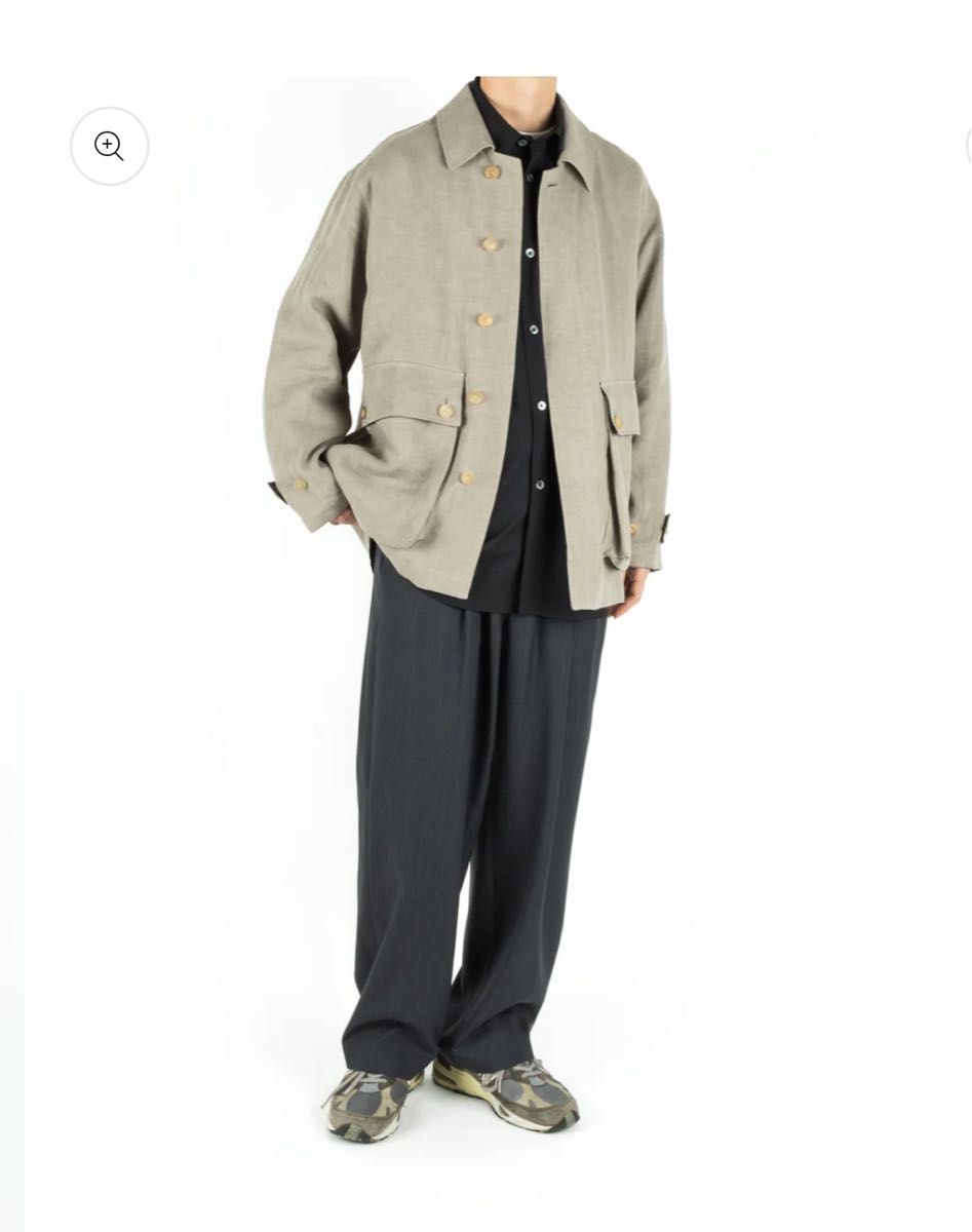 Super130's WORSTED WOOL LIGHT GABARDINE WIDE PANTS|TOP Super130's WORSTED WOOL LIGHT GABARDINE WIDE PANTS|TOP