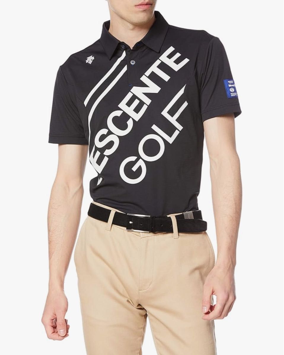 DESCENTE GOLF 】ゴルフポロシャツ/半袖/ブラック/サイズO DESCENTE GOLF 】ゴルフポロシャツ/半袖/ブラック/サイズO